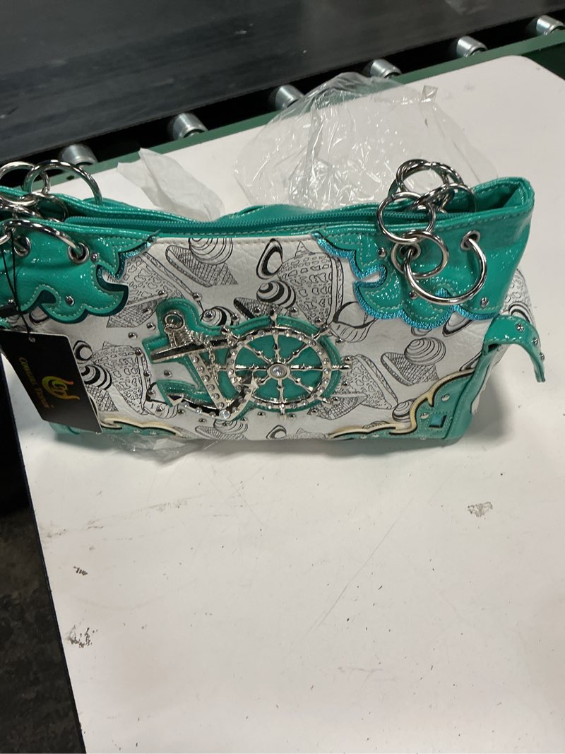 Condition photo showing Good Condition for zelris faith love hope cross angel wing women conceal carry handbag wallet set
