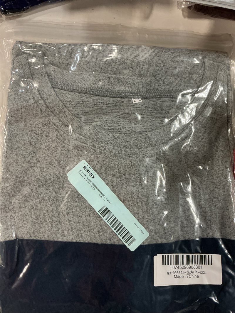 Condition photo showing New/Like New for swqzvt long sleeve tops oversized round crew neck casual color block womens shirts blouses