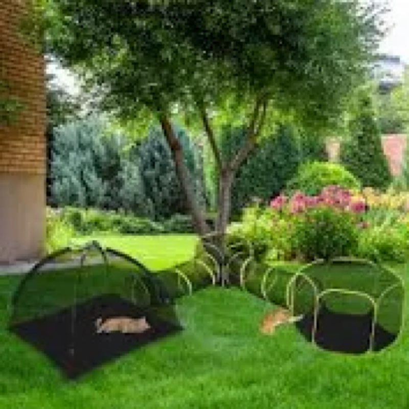 5 In 1 Portable Cat Play Tent With Tunnels And Cat Houses For Indoor Outdoor