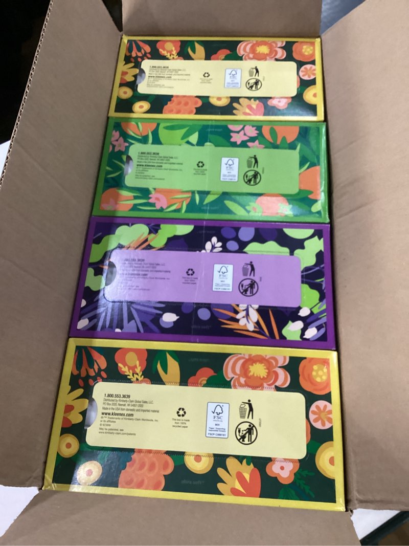 Condition photo showing New/Like New for Kleenex ultra soft, Kleenex Ultra Soft Facial Tissues, 8 Flat Boxes, 180 Tissues per Box, 3-Ply, Packaging May Vary