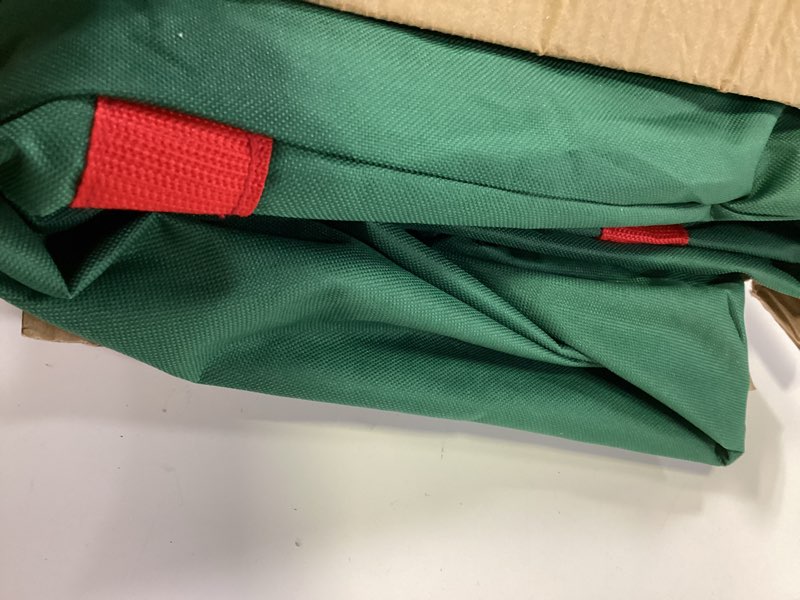 Condition photo showing Good Condition for Rolling Christmas Tree Storage Bag for 9 ft Artificial Tree, 600D Waterproof Oxford Fabric, Large Christmas Tree Bag with Dual Zipper, Wheels, Handles, Heavy Duty Xmas Storage Container -Green