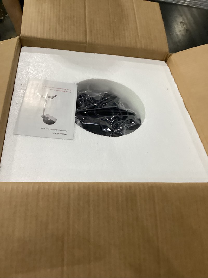 Condition photo showing New/Like New for hooded hair dryer, stand hair dryer, professional hooded dryer on wheels with digital display, touch controls and 3 temperature settings for salon and home use - black