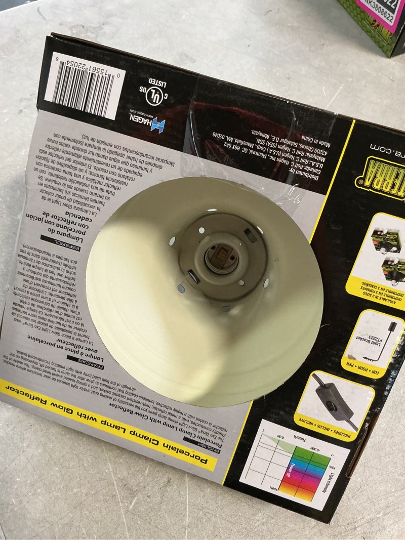 Condition photo showing New/Like New for Exo Terra Glow Light Porcelain Clamp Lamp  8-1/2-Inch