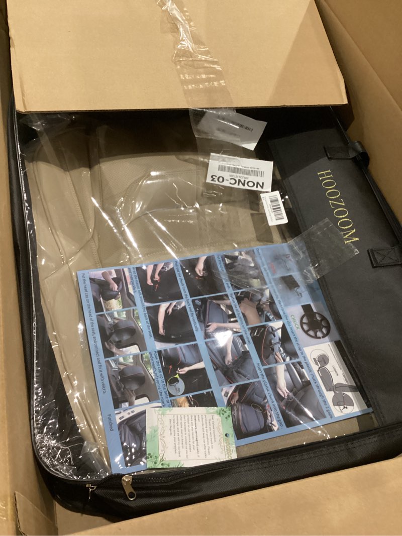 Condition photo showing New/Like New for Leather Front Car Seat Covers Breathable Seat Covers Waterproof Seat Protectors Universal Fit for Most Automotive Cars SUV Trucks Van (Beige, Front Pair)