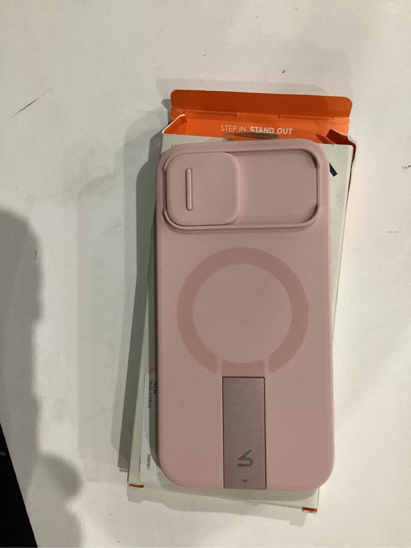 Condition photo showing Good Condition for suritch for iphone 16e case with magnetic camera slide cover and adjustable kickstand, compatible with magsafe, shockproof bumper case slim protective cover 6.1 inch,pink iphone 16e-6.1'' pink