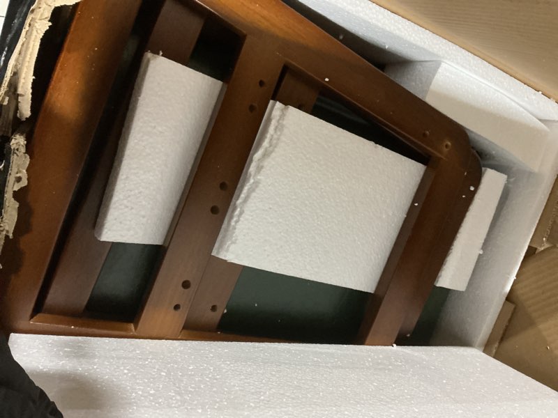 Condition photo showing Good Condition for latifolia Solid Wood Bench, Entryway Shoe Bench with Cushion, 2 Tier Shoe Storage Organizer for Hall