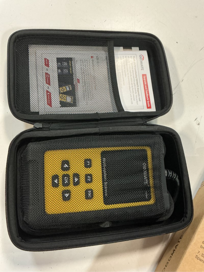 Condition photo showing As Is for obdmate obd2 scanner for mercedes benz, om807 full system diagnostic tool with resets (oil/etc/epb/a