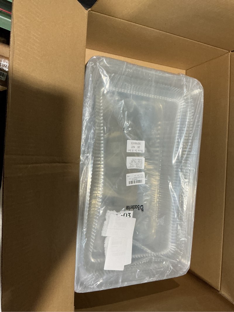 Condition photo showing Good Condition for baderke 10 sets large aluminum foil pans with lids, 21x13 inch heavy duty aluminum pans, disposable baking pan trays, sturdy food container for heating cooking roasting storage freezer and takeout