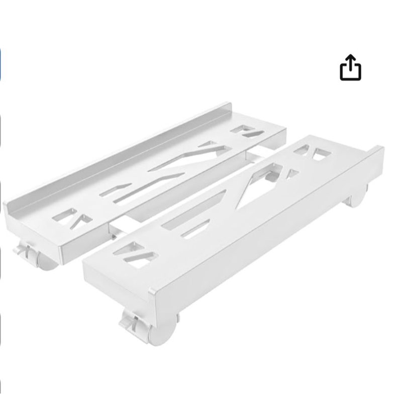 adjustable mobile cpu stand, ventilated computer tower stand with 4 caster wheels fits most pc tower, under desk cpu holder pc floor cart computer riser for gamers and students (large white)