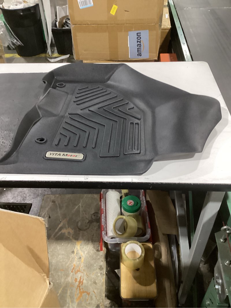 Condition photo showing New/Like New for (unknown vehicle) yitamotor floor mats compatible with ford f150, custom fit floor liners for 2015-2025 ford f-150 super crew cab with 1st row bench seats, 1st & 2nd row all weather protection, black,bench seating