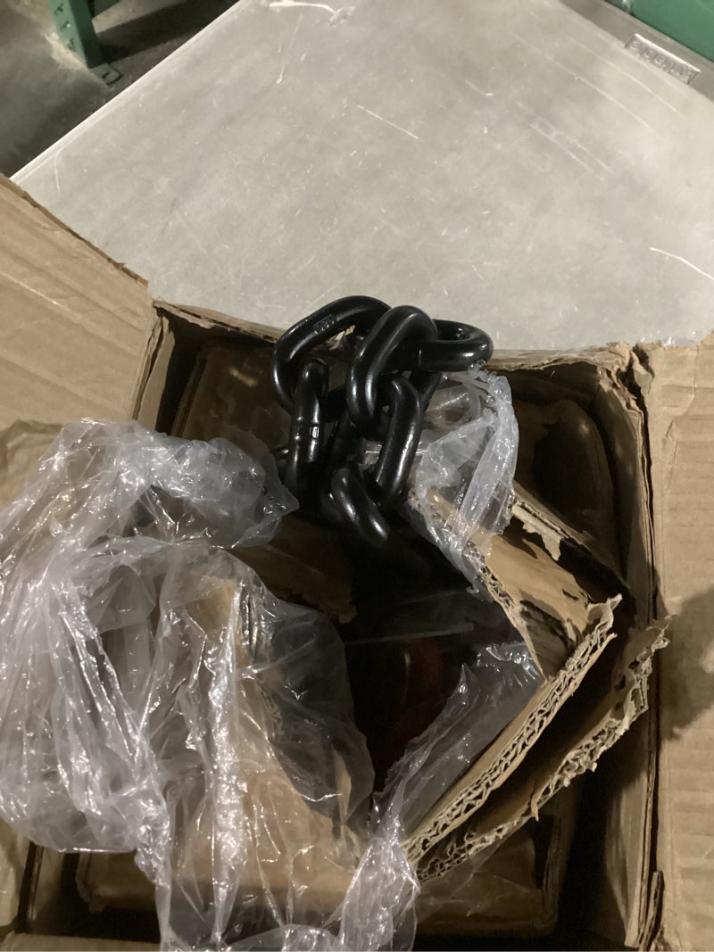 Condition photo showing Good Condition for G80 Transport Binder Chain 1/2 In x 16Ft Chain with Red Clevis Grab Hooks and Electrophoresis Finish | 12,000lbs Safe Working Load Logging Chain for Transporting, Towing, and Tie Down Binding 1/2‘’ x 16Ft EP-Black