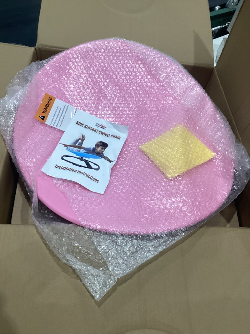 Condition photo showing As Is for pink not blue))zhenx spinning chair for autistic kids (3-18 years), sensory swivel