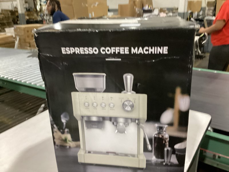 Condition photo showing As Is for (2026 upgrade) 15 bar espresso machine with built-in anti-clog coffee grinder, expresso coffee machi