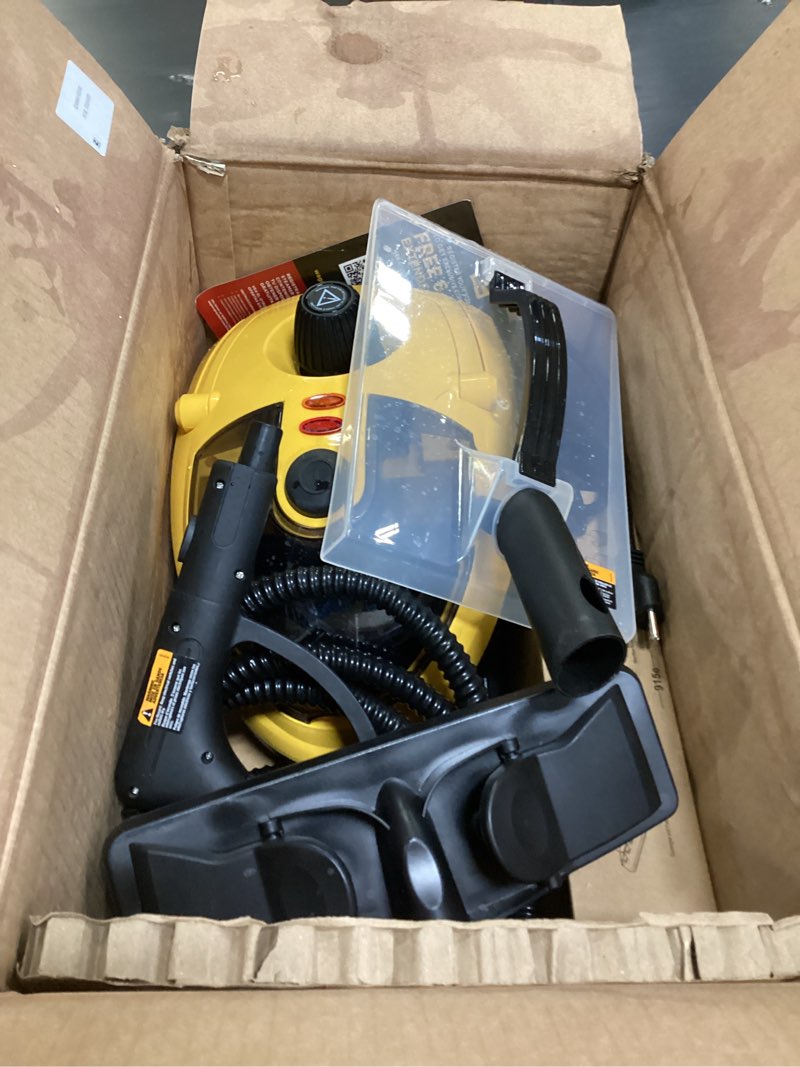 Condition photo showing As Is for Wagner Spraytech 0282014 915e On-Demand Steam Cleaner & Wallpaper Removal, Multipurpose Power Steamer, 18 Attachments Included (Some Pieces Included in Storage Compartment) For Floor 915 Steam