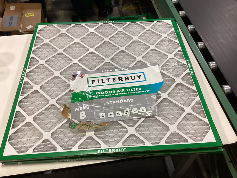 Condition photo showing Good Condition for Filterbuy 30x30x1 Air Filter MERV 8 Essential Dust & Allergy Defense (2-Pack), Electrostatic Pleated HVAC AC Furnace Filters Replacement, Made in USA (Actual Size: 29.50 x 29.50 x 0.75)
