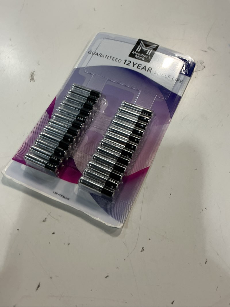 Condition photo showing New/Like New for member's mark alkaline aaa batteries (48 pack)