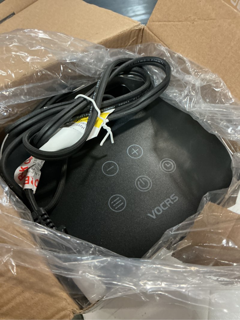 Condition photo showing Good Condition for small portable space heater for indoor use - vocrs 1500w ptc electric heater with thermostat, remote control, 12h timer, eco and fan mode, rapid and safe heating for bedroom, office