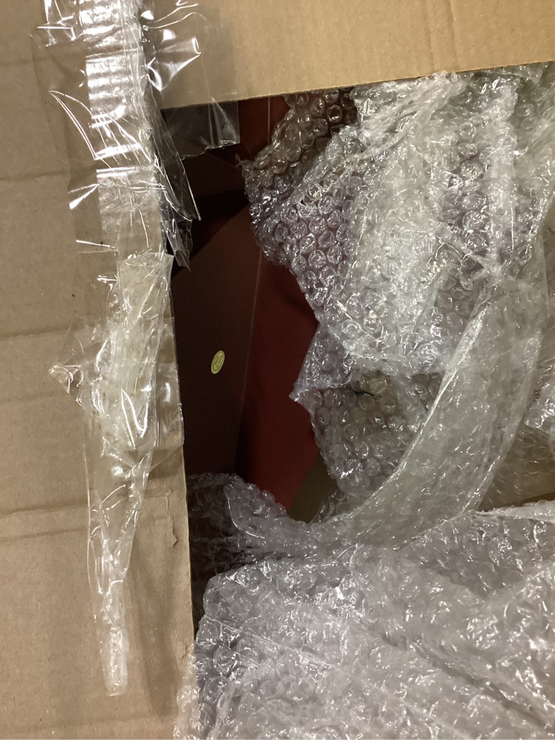 Condition photo showing As Is for large scale dimensional barn star distressed country red & black primitive farm wall décor 24"l x 24"w