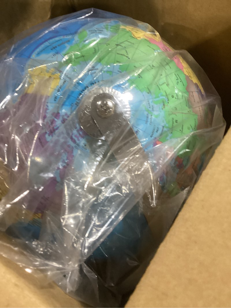 Condition photo showing Good Condition for 8'' Illuminated Globe for Kids(World Globe with Stable Heavy Metal Base Rewritable Easy-Read High Clear Map Educational Interactive for Children Learning STEM Toy Present for 3+ Years Old)