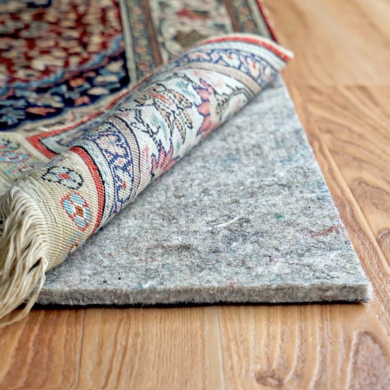 RUGPADUSA - Dual Surface - 8 ft- 10ft Thick - Felt + Rubber - Non-Slip Backing Rug Pad - Safe for All Floors