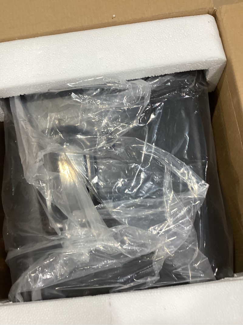 Condition photo showing New/Like New for Frigidaire Mini Personal Fridge Cooler, Countertop, Holds Up to 10L/15 Cans, Brushed Black Stainless Rugged Design, Portable for Skincare, Makeup, Car, Office, Bedroom, Dorm Room, or Cabin