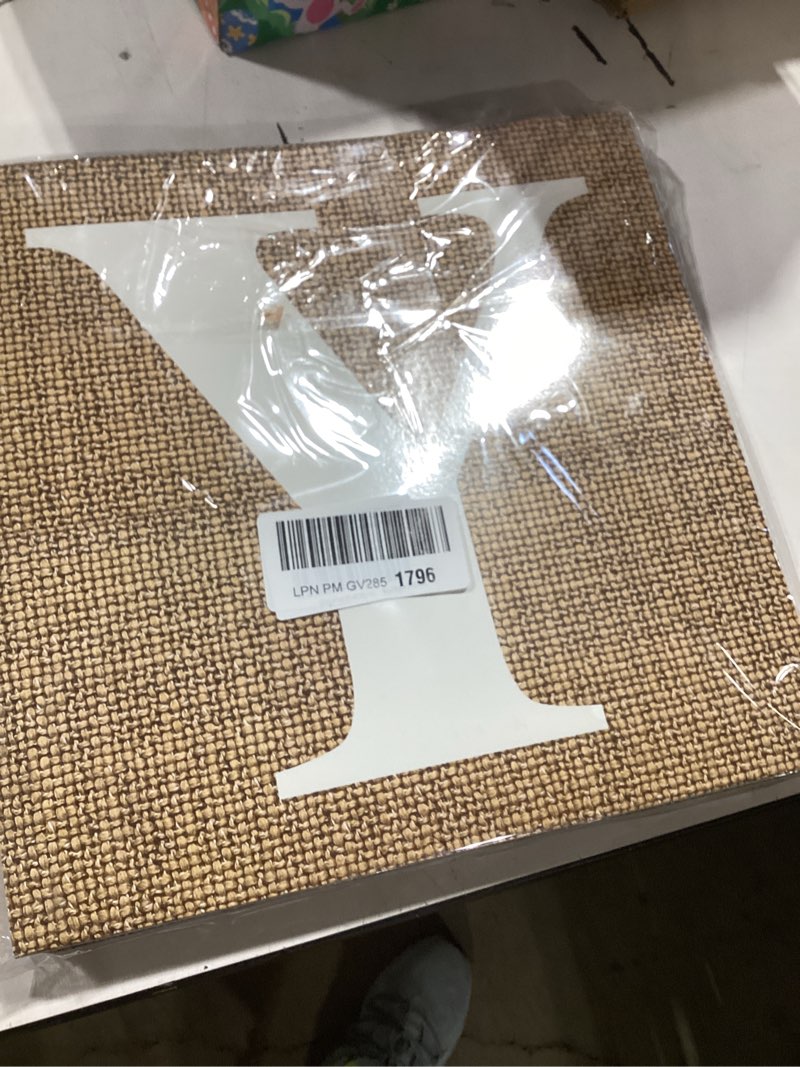 Condition photo showing New/Like New for voircoloria baby boxes with letters for baby shower, 4pcs balloon boxes with printed letters for gender reveal birthday wedding baby shower decorations(burlap)