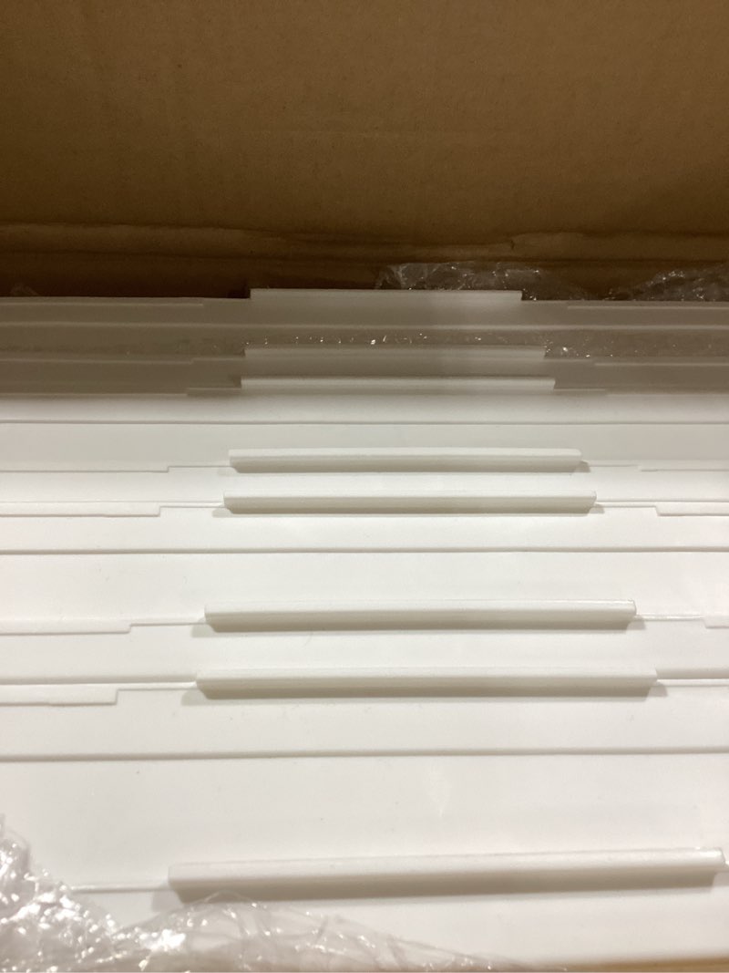 Condition photo showing Good Condition for OlarHike 76QT Lockable Storage Bins with Lids - Folding Storage box with Doors and Wheels, Collapsible Plastic Storage Bins for Closets, Stackable Storage Organizer, Storage Containers, 4 Pack Cubes 76QT 4Pack