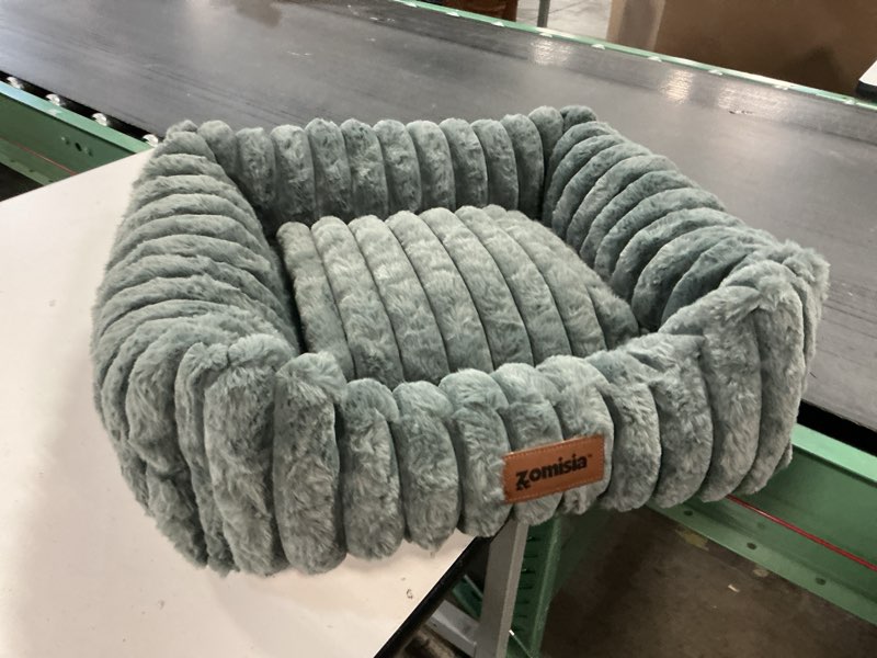 Condition photo showing As Is for (Similar to stock photo) Zomisa  Corduroy Fleece Pet Bed - Warm Grey - S