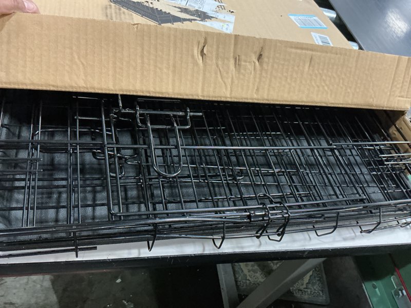 Condition photo showing Good Condition for FDW Dog Crate for Small Dogs 24 Inch Folding Metal WirePet Cage Double Door W/Divider Panel Indoor Outdoor Kennel Leak-Proof Plastic Tray,Black Black 24 Inch Double Door