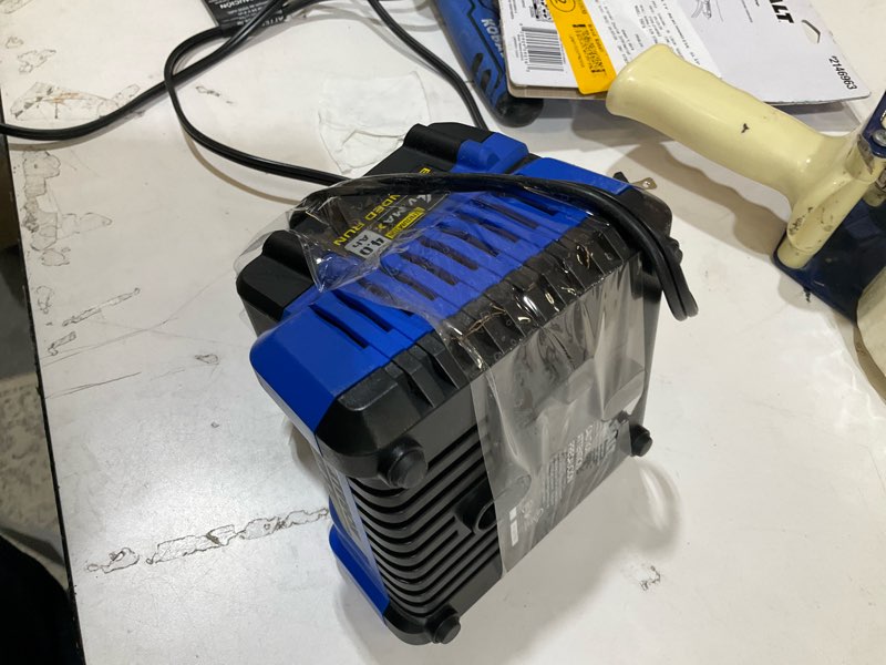Condition photo showing As Is for kobalt 24v battery and chager