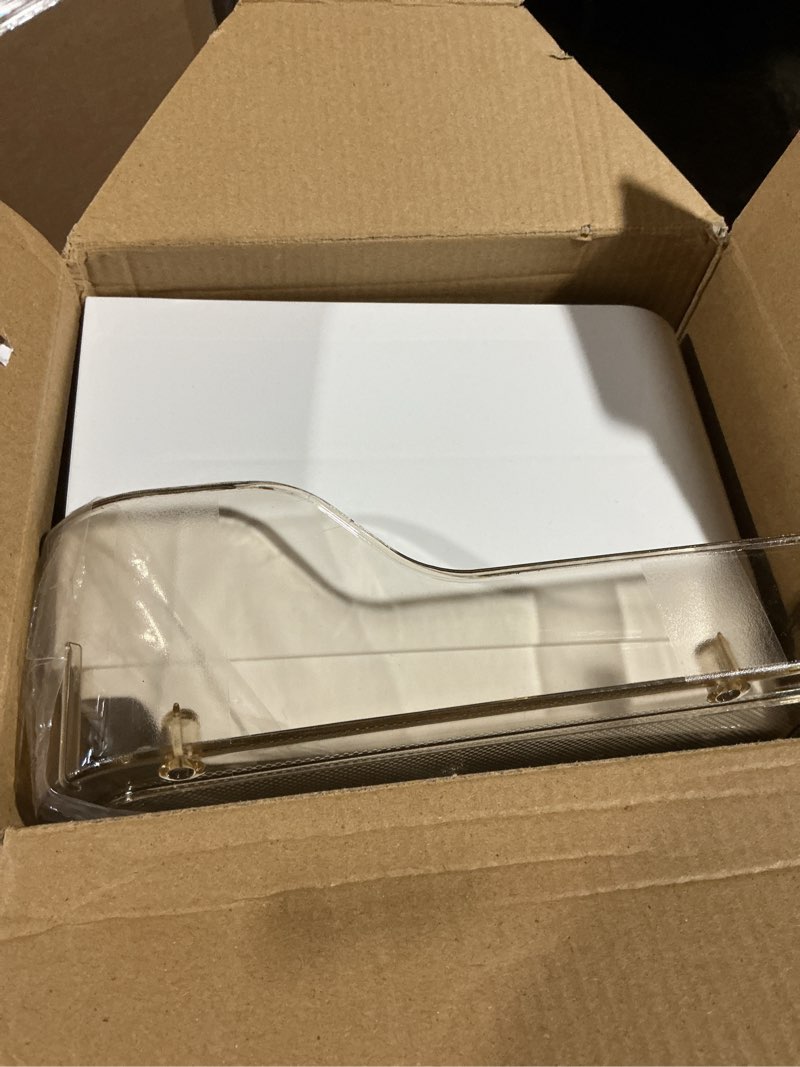 Condition photo showing As Is for Delamu Bathroom Organizers and Storage, 2 Tier 2 Drawer Makeup Organizer Countertop, Easy to Install, Ideal for Bathroom Counter, Vanity, Ideal for Women Girls, Amber Amber 2Drawers 1 Pack