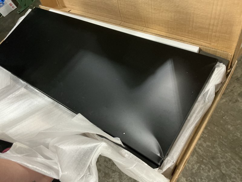 Condition photo showing As Is for steehoom metal storage cabinet with lock, 4 tier lockable cabinet, lockers for employee, changing room,home, office, school, gym, garage (black, 15.75" d x 15.75" w x 49.21" h) black 15.75"d x 15.75"w x 49.21"h