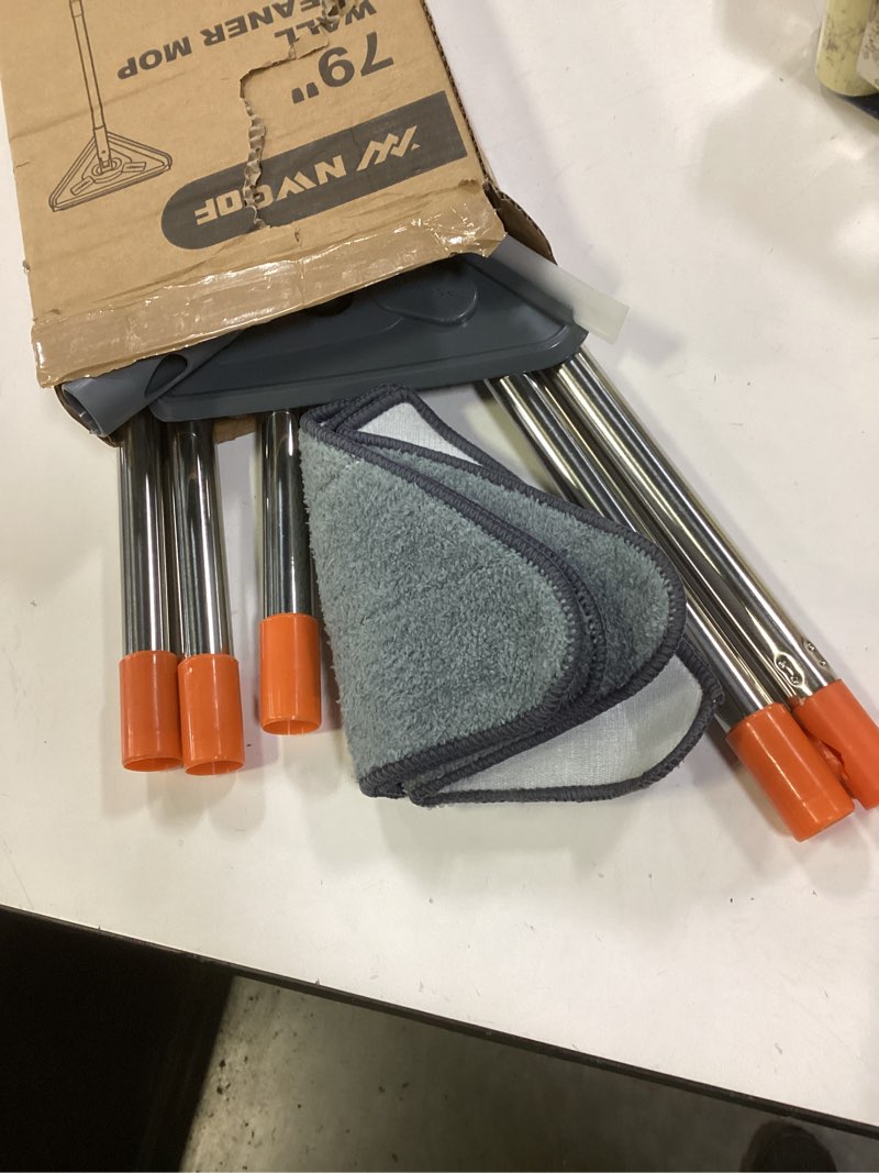 Condition photo showing Good Condition for Wall Cleaner Mop with 79 Inches Long Handle, 360° Wall Washer Cleaner Tool for Walls/Ceiling Fans/Dust/Baseboard/Floors Clean, Ceiling Cleaner Tool Duster with Squeegee 6 Replacement Pads