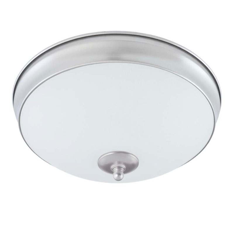 Good Earth Lighting Legacy 11-inch LED Flush Mount – Satin Nickel, Dimmable, 1108 Lumen, 3000K, 50,000 Hour Rated Lamp Life