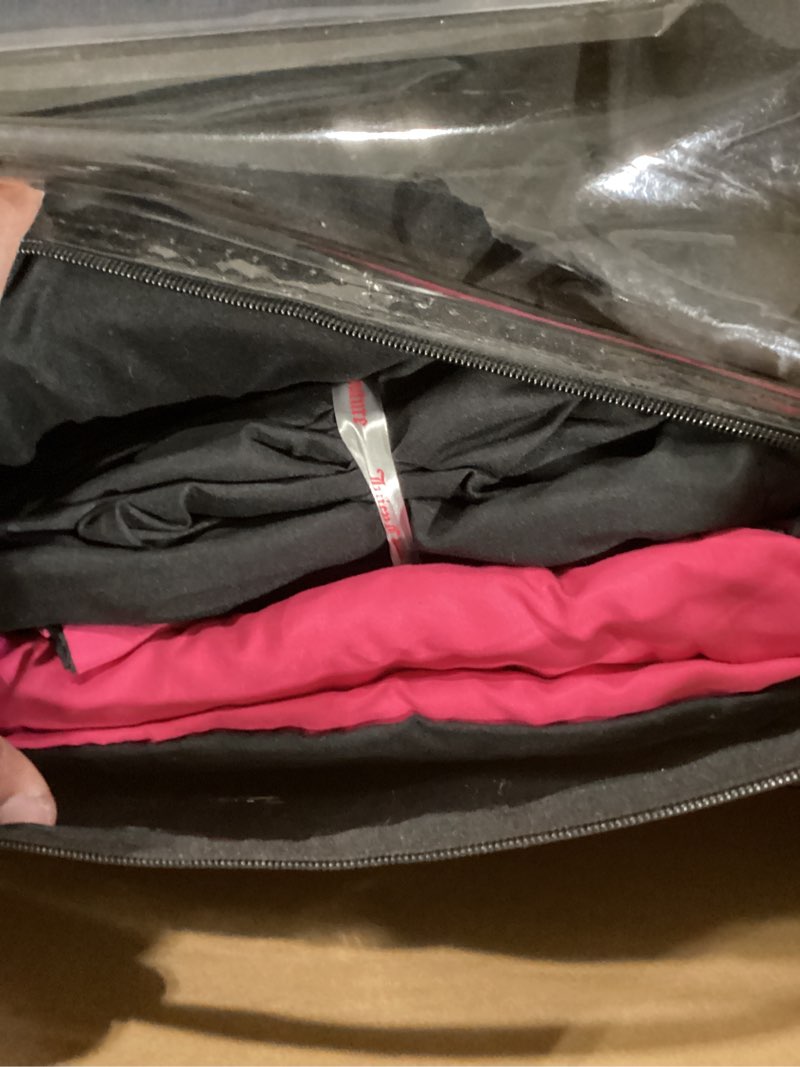 Condition photo showing Good Condition for juicy couture alexis reversible comforter set, queen bed in a bag – black/hot pink, 8-piece bedding collection queen black/hot pink