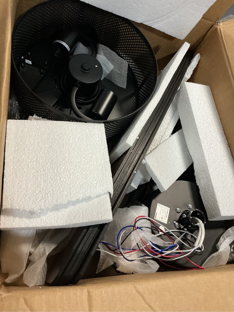 Condition photo showing Good Condition for fanbulous farmhouse ceiling fans with lights and remote, 60 inch black | 6 speed reversible quiet dc motor, dual finish 5 blades, industrial for living room bedroom kitchen black 60 inch