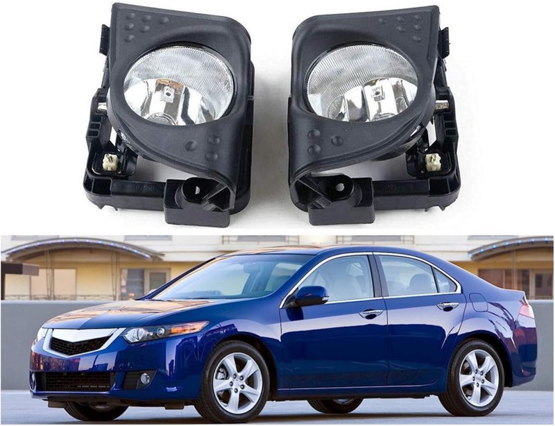 munirater Fog Light Lamp Assembly Passenger and Driver Side with Bulbs Replacement for Acura TSX 200