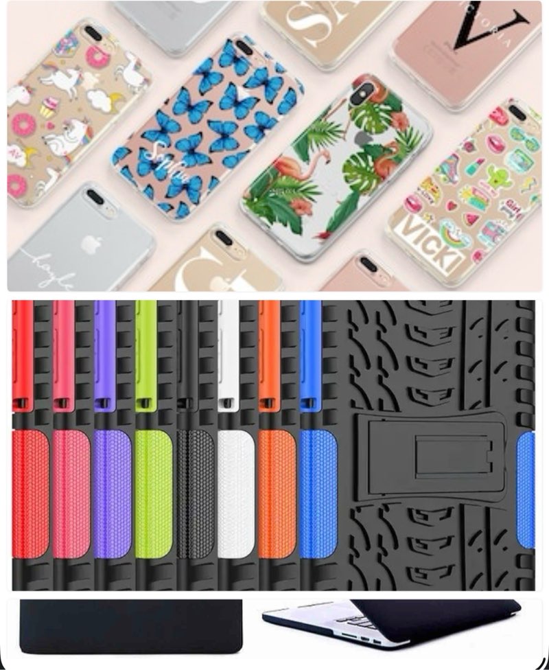 assorted cellphone/tablet/laptop case covers & accessories