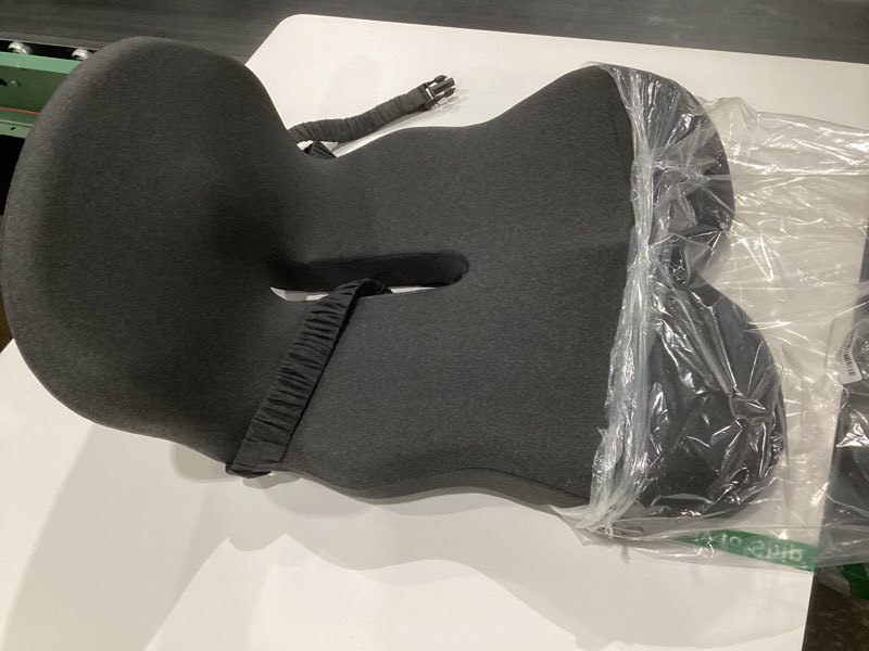 Condition photo showing Good Condition for Seat Cushion for Truck Driver, Memory Foam Truck Seat Cushion with L-Shaped Ergonomic Design, Lumbar Support Pillow & Tailbone Pain Relief for Long Driving, Semi Truck Accessories Dark Grey Average Size