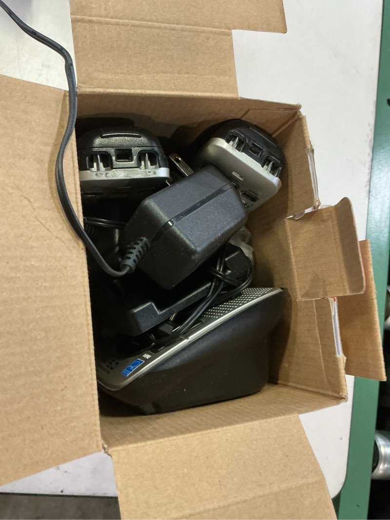 Condition photo showing As Is for vtech 2 handset extended range dect 6.0 cordless phone with answering system  cs5229-2 (silver/black)