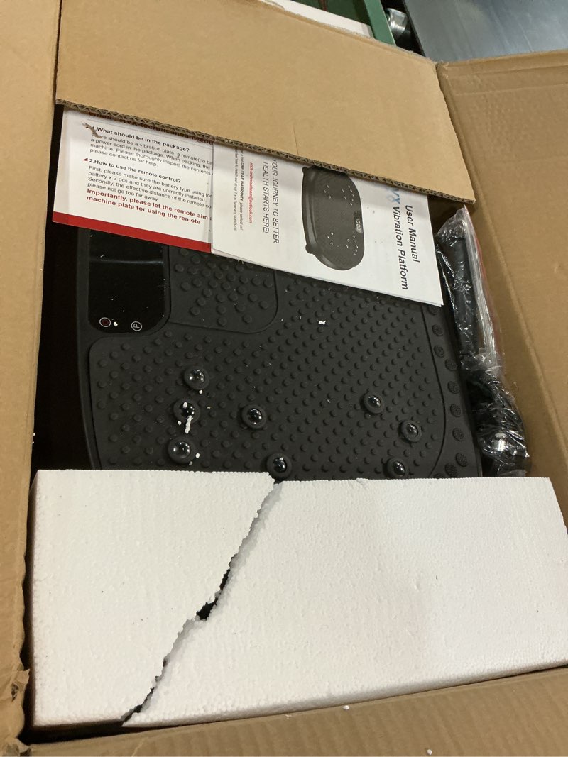 Condition photo showing item condition for Vibration Plate Exercise Machine, Vibrating Fitness Platform for Lymphatic Drainage, Full Body Shaker Workout Equipment, Bluetooth Power Shaping Vibrate Plate, Board Sport for Home Exercise Gym, Blue