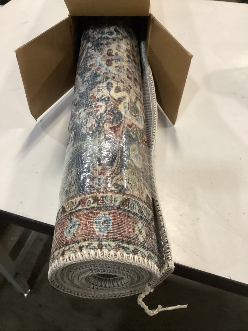 Condition photo showing Good Condition for Chris Loves Julia x Loloi Jules JUL-06 Denim / Spice Oriental Area Rug 2'-0" x 5'-0"