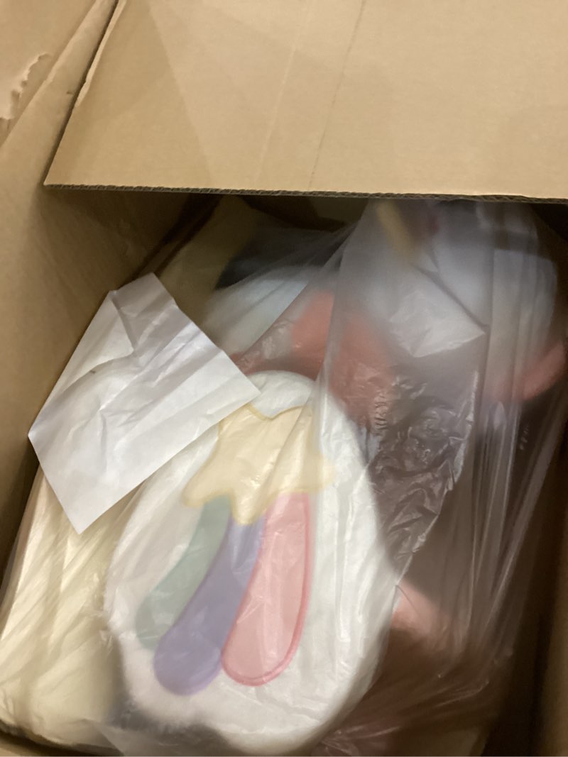 Condition photo showing New/Like New for FUNLIO Unicorn Baby Rocking Horse, Rainbow Fairy Unicorn Rocking Horse for Toddlers 6 Months to 3 Years, Stuffed Ride-on Animal Rocker, Easy to Assemble, CE & CPC Certified Beautiful Baby White Unicorn