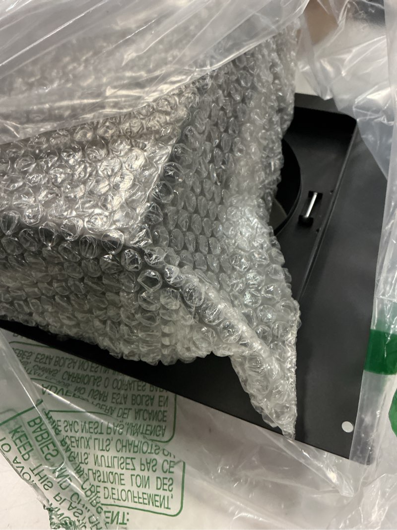 Condition photo showing Good Condition for 8 inch roof vent cap with wind damper and mesh to provide flow of fresh air and keep critters out,8 inch roof exhaust vent, black 8in