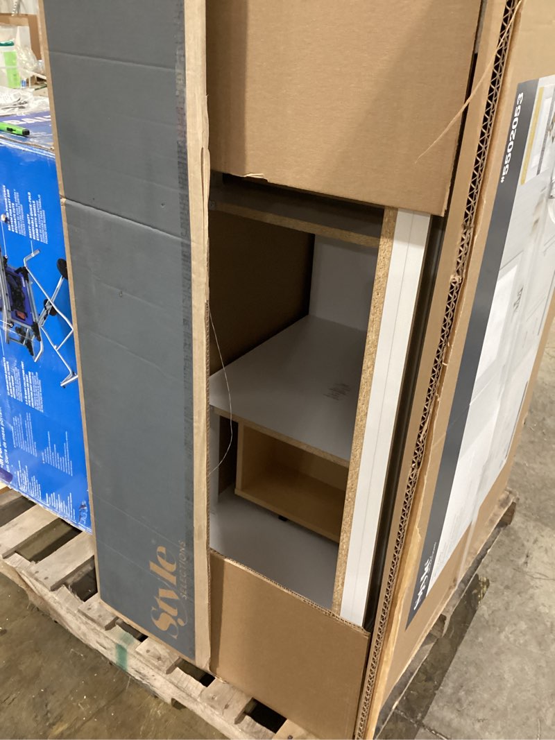 Condition photo showing Good Condition for Style Selections Merrill 48-in True White Bathroom Vanity Base Cabinet without Top