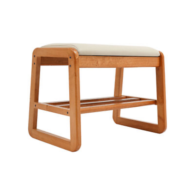 Modern Shoe Rack Bench, Shoe Bench with Cushion, 2 Tier Shoe
