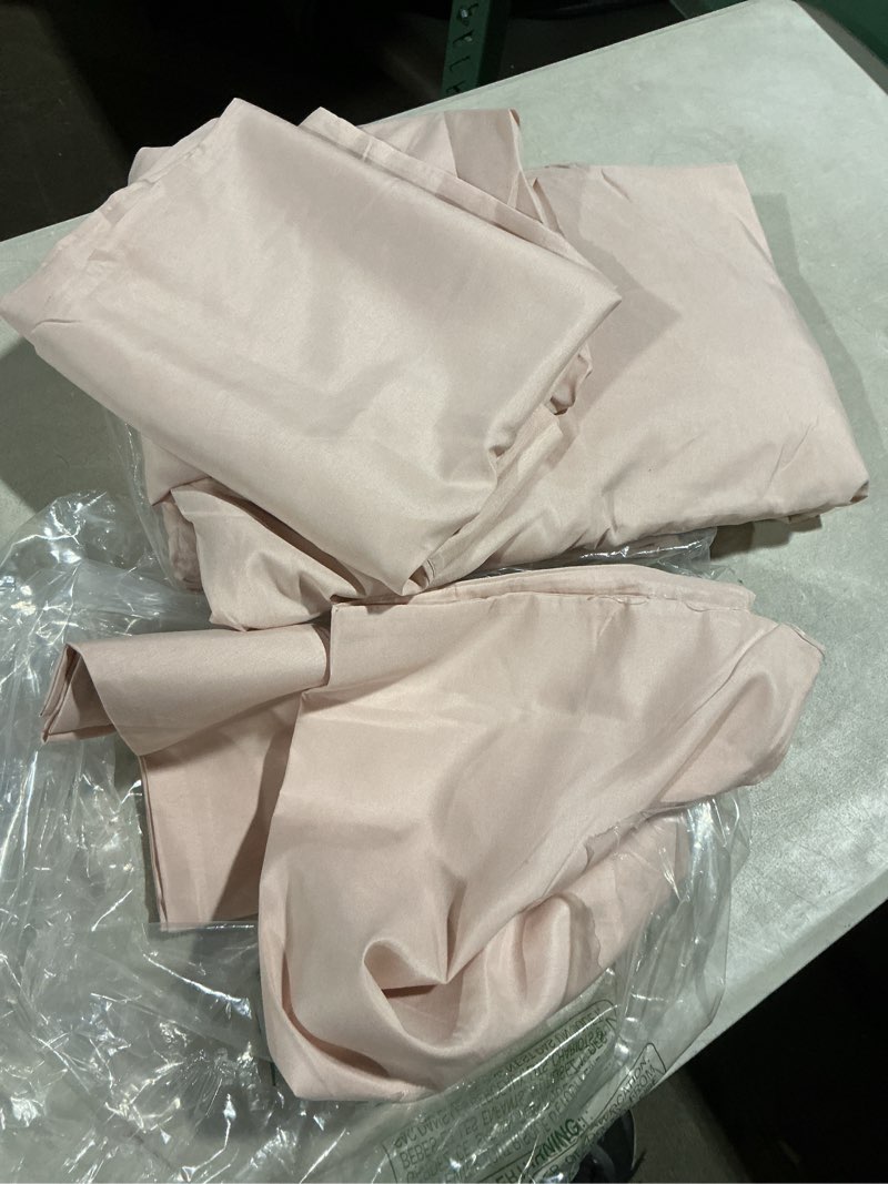 Condition photo showing As Is for 4-piece rv queen short sheet set, deluxe ultra soft 1500 series, double brushed microfiber - pale pink