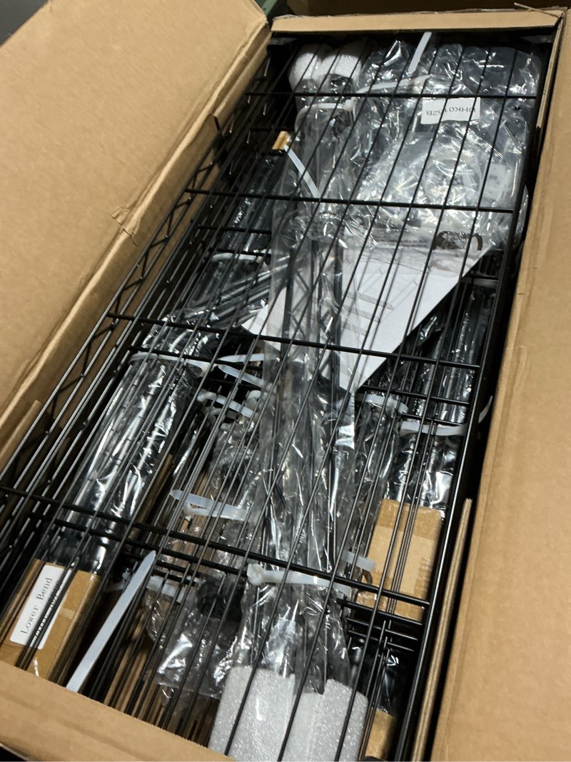 Condition photo showing Good Condition for Ulif U13 Over Washer and Dryer Storage Shelves, 6 Tiers Laundry Room Standing Shelf with 2 Hanger Rods, Space Saver Clothes Drying Rack, 63.4" W x 22" D x 77.4" H, Black Black U13 Standard