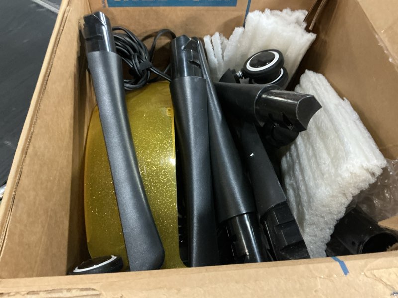 Condition photo showing As Is for tasalon gold portable hooded hair dryer for home, standing 1875w ionic hooded dryer on wheels with hood, professional adjustable height sit under bonnet dryer for women and beauty salon