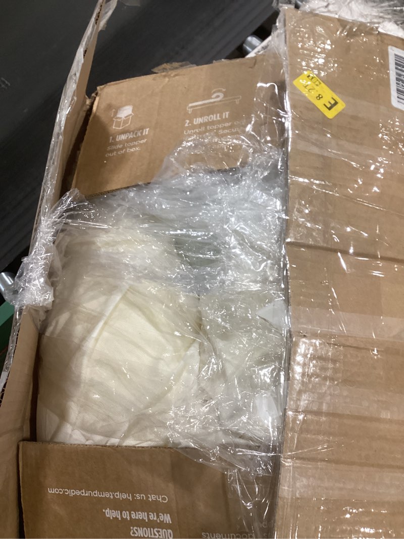 Condition photo showing As Is for Tempur-Pedic TEMPUR-Adapt + Cooling 3-Inch Full Mattress Topper Medium Luxury Premium Foam, Washable Cover, Medium Cooling Topper,white Full 3" + Cooling